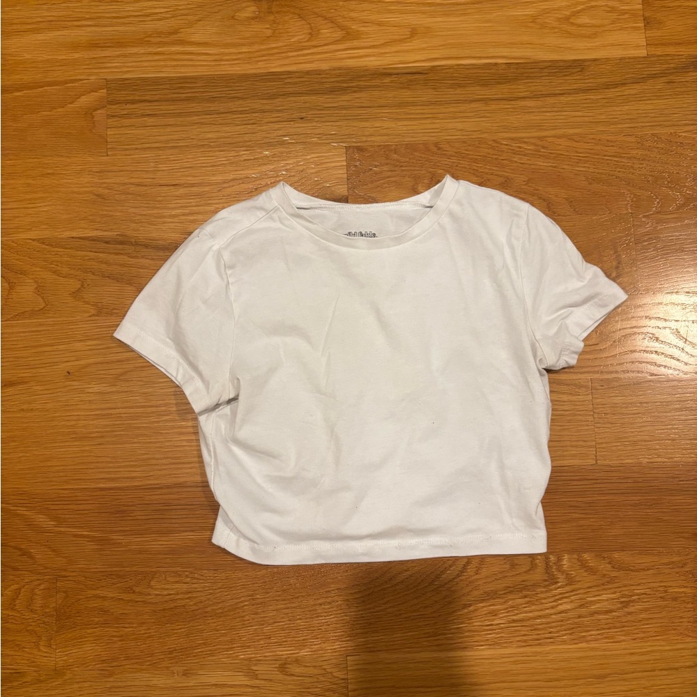 White Cropped T-Shirt